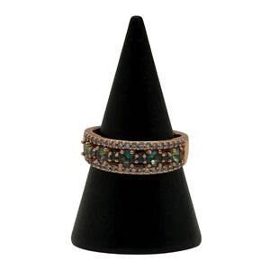 Bomb Party RBP6448 Send My Love Lab Created Blue-Green Rainbow Topaz Size 9 Ring